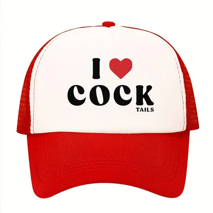I Love Cocktails Hat – Adjustable Cotton Snapback Cap in Red or Black - 14 LEFT - VALGINA.com