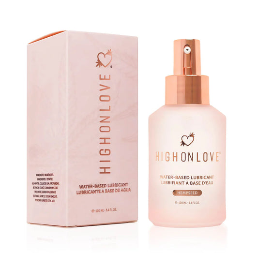 Water Based Lubricant HighOnLove® – Hemp-Infused, Silky Smooth & Vegan - NEW! hemp water based personal lube lubricant moisturizer by highonlove www.VALGINA.com 