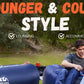 Inflatable couch lounger chair detail view - body-conforming portable seating - ValGina.com