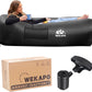Inflatable couch lounger chair in black color option - ValGina.com