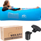 Inflatable couch lounger chair in light blue color option - ValGina.com