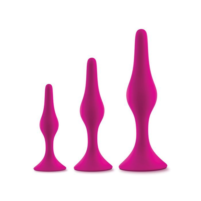 Platinum Silicone Beginner Plugs Set - Trainer Kit - Black or Pink - VALGINA.com