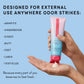 Hand holding a tube of skin care product with text about its uses on various body parts against a blue background. no funks given full body deodorant niacinimide feminine odor www.VALGINA.com 
