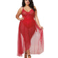 Enchanted Bloom Teddy with Removable Tulle Skirt Lingerie - Red Mosaic - VALGINA.com