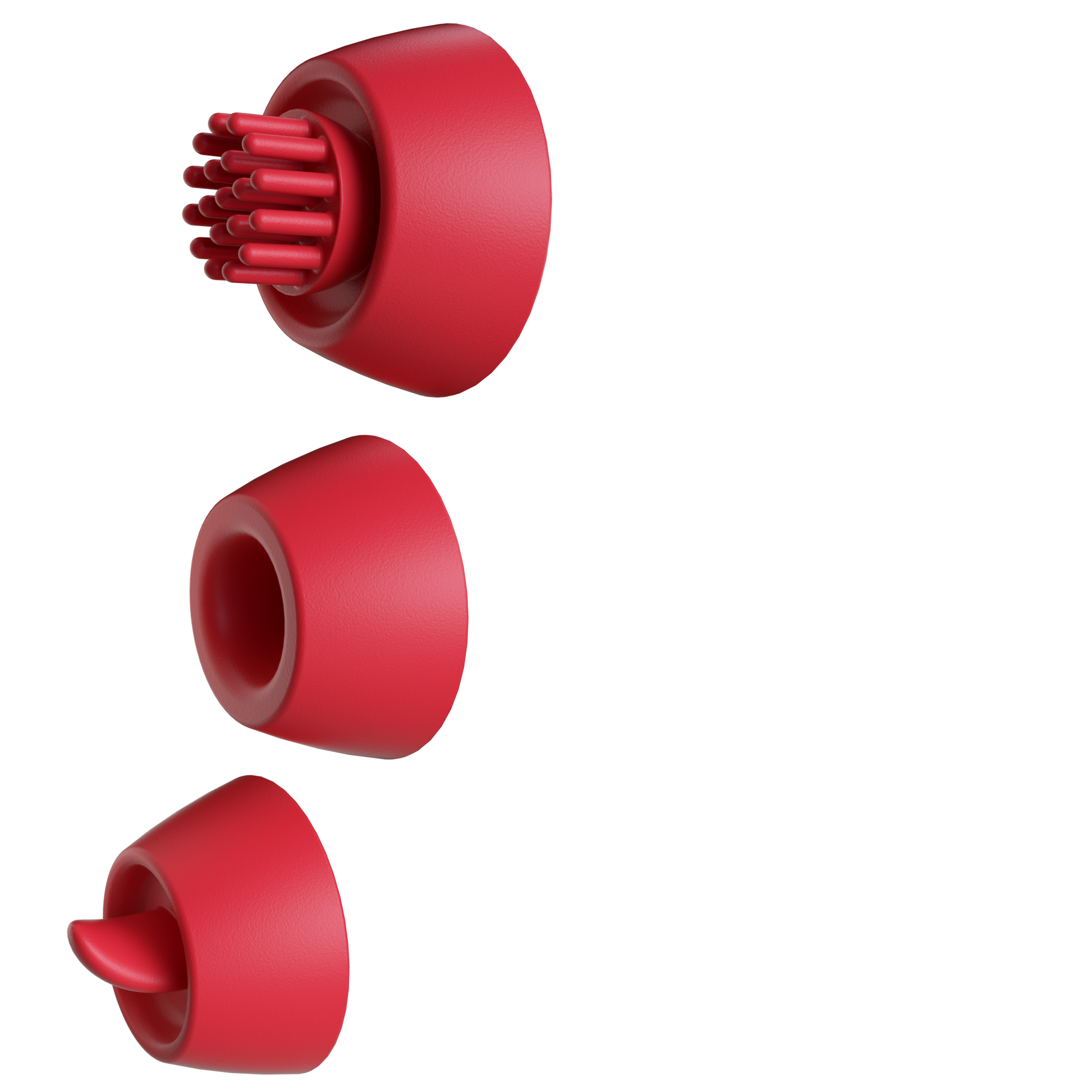 Pod of Pleasure pod with four interchangeable heads to make 4 toys in one - tiny discreet and the most popular viral toy right now  - red Lavender Purple - NEW! - VALGINA.com