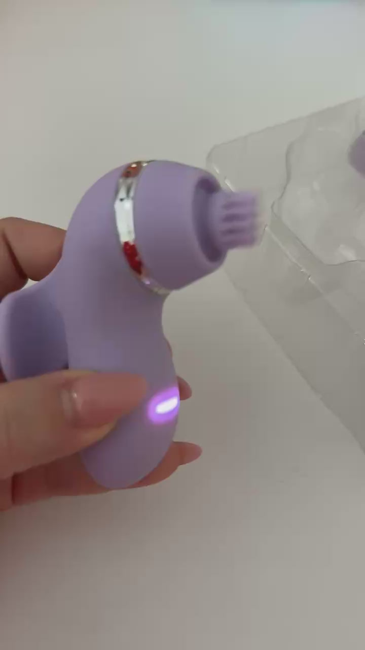 Pod of Pleasure pod with four interchangeable heads to make 4 toys in one - tiny discreet and the most popular viral toy right now  - Lavender Purple - NEW! - VALGINA.com