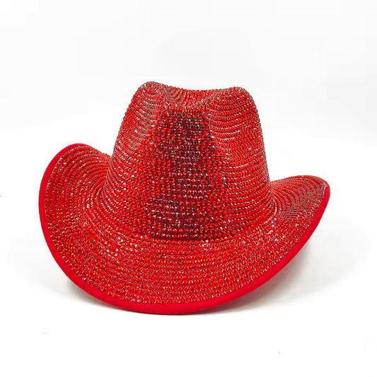 Rhinestone Cowboy Cowgirl Hat - Red White or Blue - NEW!