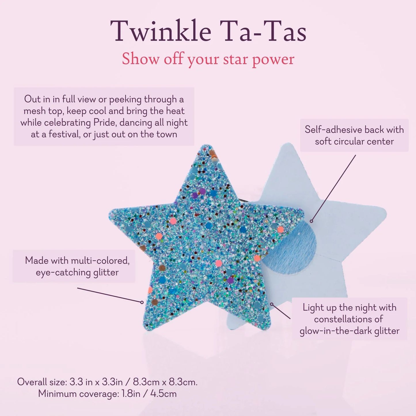 Twinkle Ta-Ta's - Glow in the Dark Nipple Pasties - IN STOCK - 3 LEFT! - Pure Romance