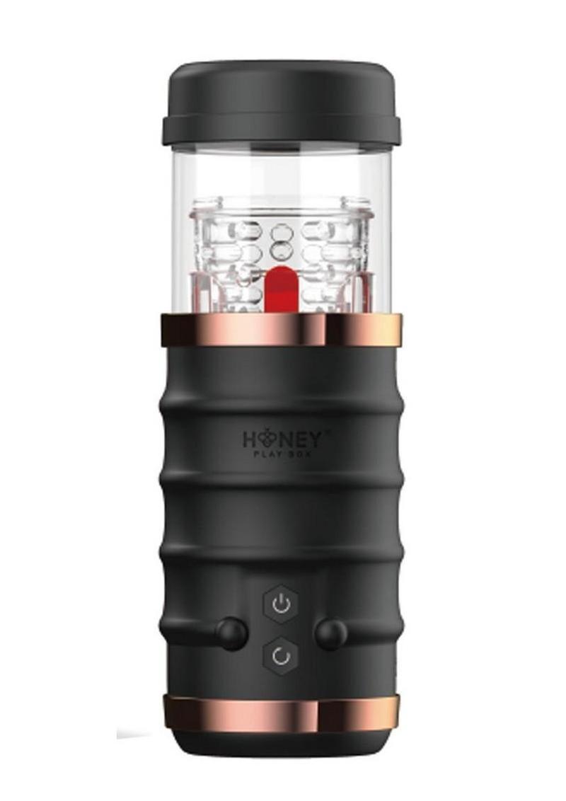 Warrior auto-thrusting hands-free male masturbator in black, VALGINA.com