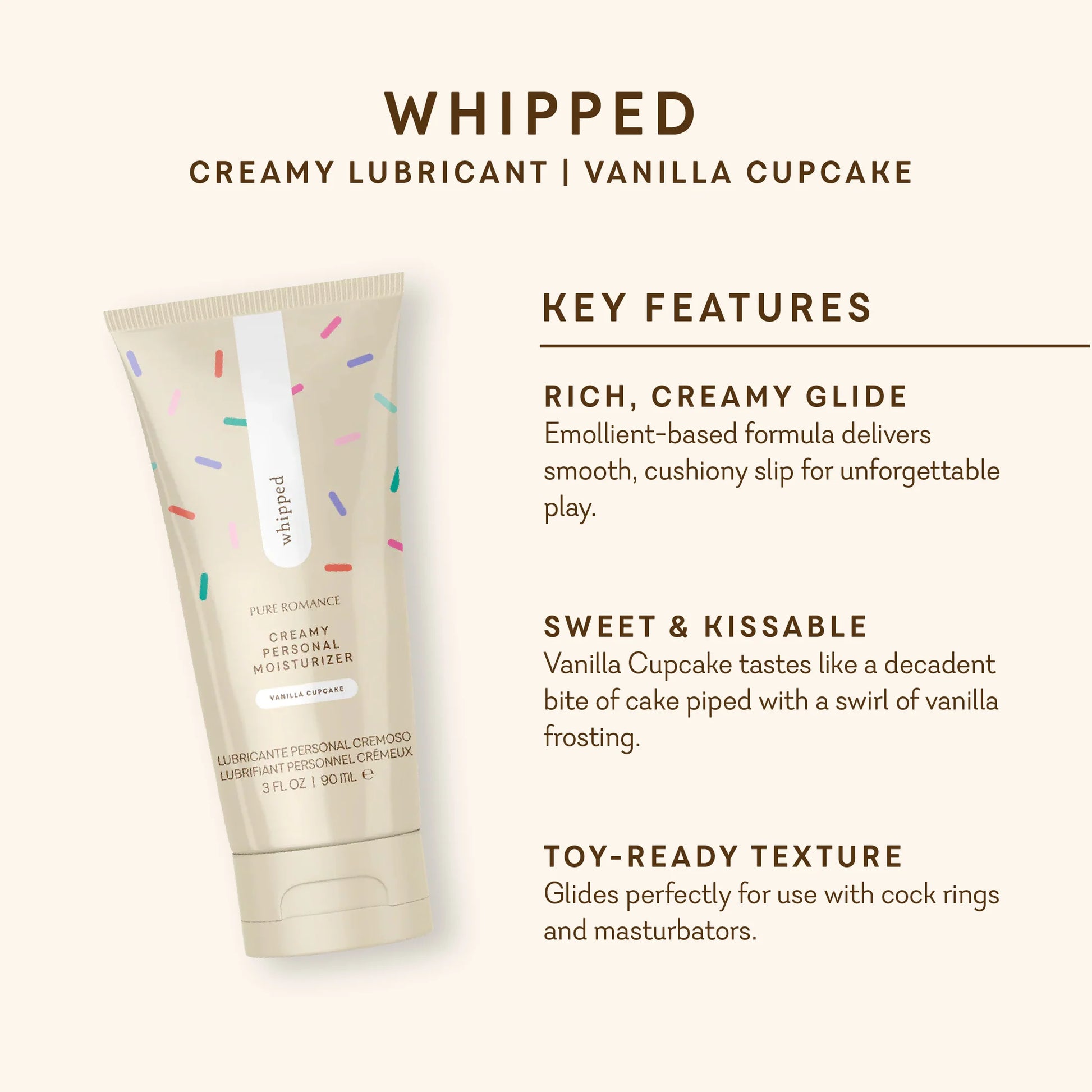 Whipped Creme - Cream Personal Lubricant - Vanilla Cupcake - 32 LEFT! - VALGINA.com