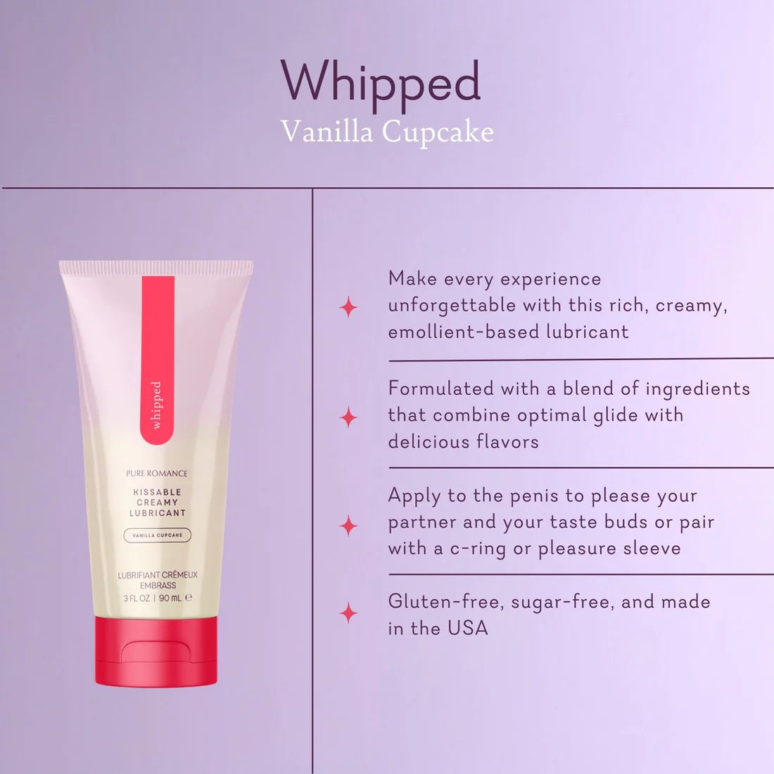 Whipped Lubricant - Vanilla Cupcake - IN STOCK - Pure Romance