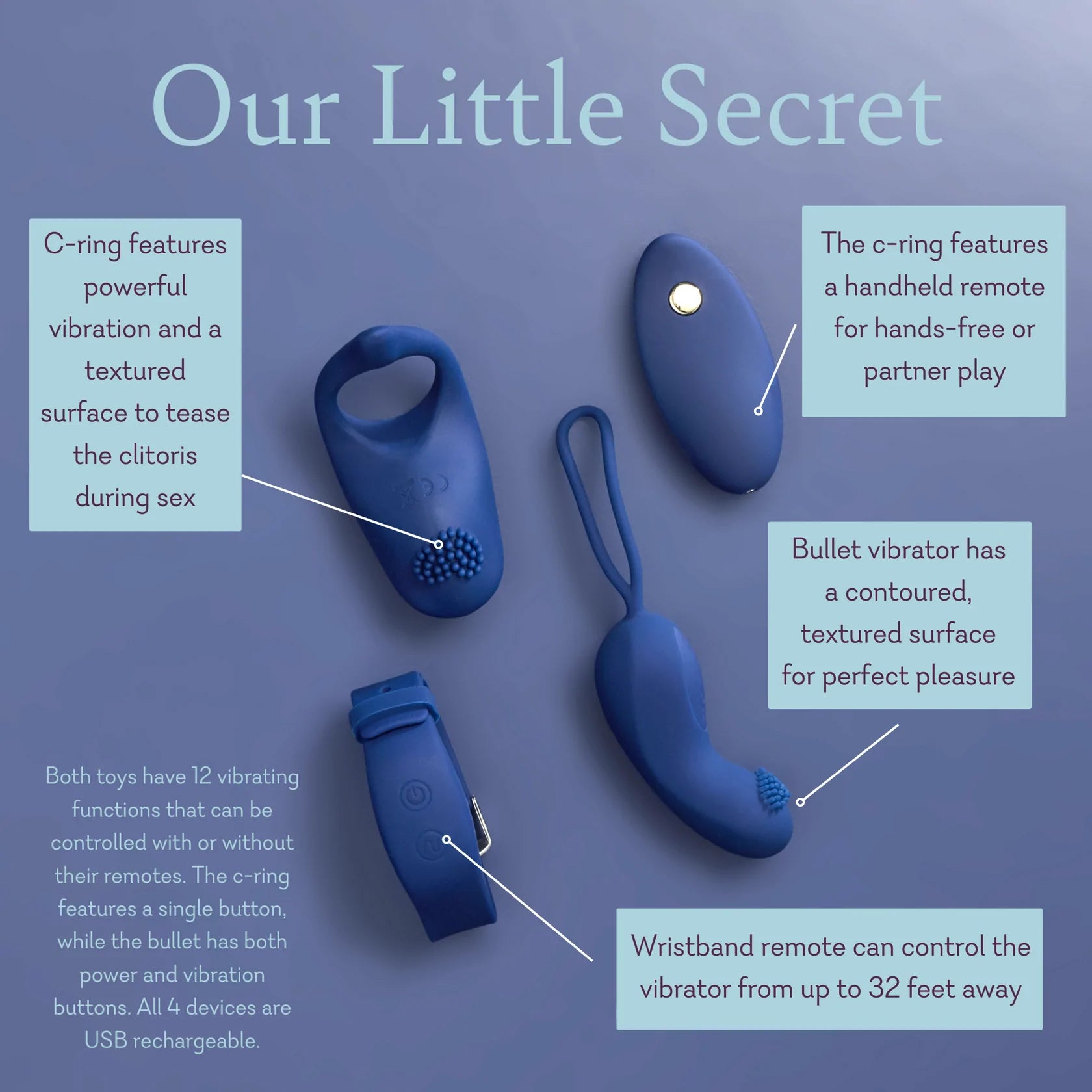 Our Little Secret - Couples His & Her's Remote Controlled Ring and Bul VALGINA.com Our Little Secret - Couples His & Her's Remote Controlled Ring and Bul VALGINA.com
