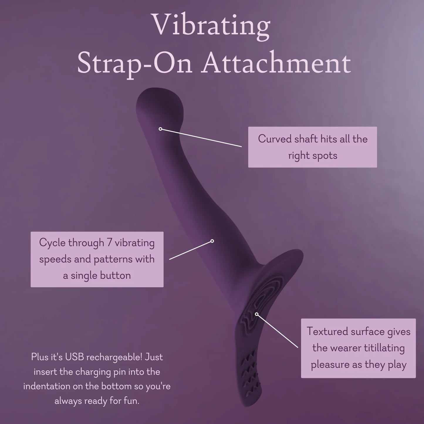 Vibrating Strap-on Attachment - 4 LEFT!