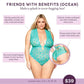 Friends With Benefits - Ocean - Blue Green Scalloped Teddy Lingerie - 2 LEFT! - VALGINA.com